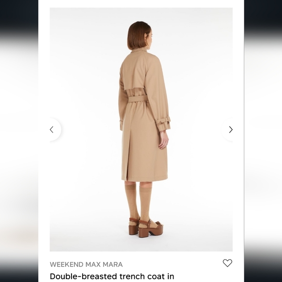 NWOT Maxmara weekend Double-breasted trench coat in showerproof fabric - Picture 3 of 8